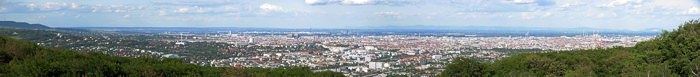Aussicht vom >Wiener Blick< im Lainzer Tiergarten Richtung Penzing